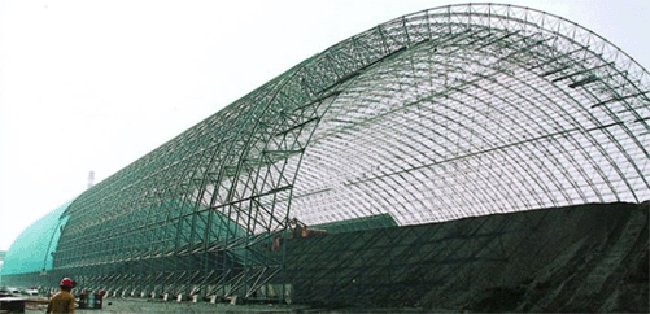 贺州热电厂螺栓球网架干煤棚